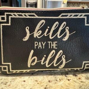 Black and Silver Motivational Sign with Geometric Accents